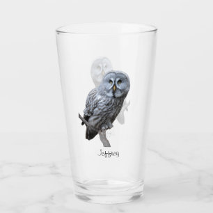 Verre Chouette grise