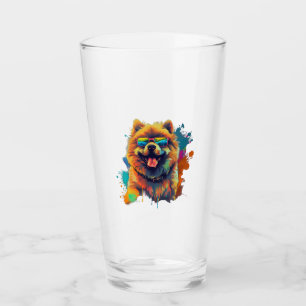 Verre Chow Chow Chien Chien chinois race pour un Chow Ch