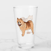 Verre Chow Chow dog cartoon (Dos)