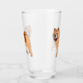 Verre Chow Chow dog cartoon (Gauche)