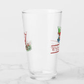 Verre Christmas Bells Red Berries Nom À feuillage persis (Gauche)