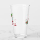 Verre Christmas Bells Red Berries Nom À feuillage persis (Droite)