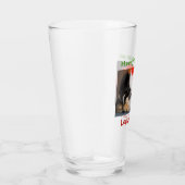 Verre Christmas Log Chien Chat Papa Animal de compagnie  (Droite)