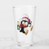 Verre Christmas Penguin Funny Glass (Dos)