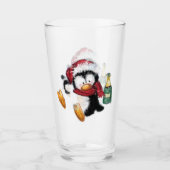 Verre Christmas Penguin Funny Glass (Devant)