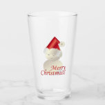 Verre Christmas Snowman<br><div class="desc">Snowman en or blanc avec casquette Père Noël</div>