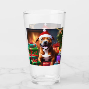 Verre Christmas Staffordshire Bull Terrier