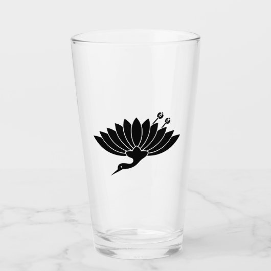 Verre Chrysanthème en forme de grue (Devant)