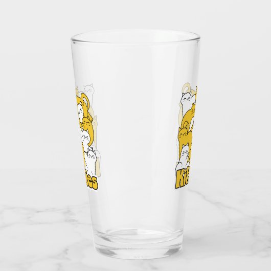 Verre Chubby Kitties Design - Cat Art adorable (Gauche)