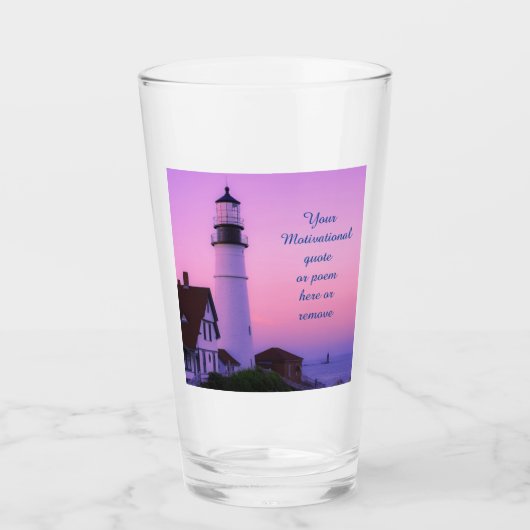 Verre Ciel rose phare (Devant)