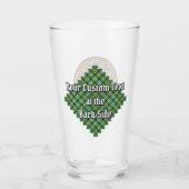 Verre Cimier de coq Clan Currie sur Tartan (Dos)