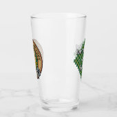 Verre Cimier de lion Clan Currie sur Tartan (Gauche)