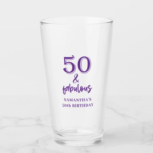 Verre Cinquante et fabuleux 50e anniversaire (Devant)