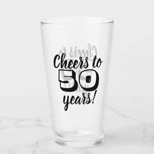 Verre cinquantième Acclamations d'anniversaire à 50 ans (Dos)