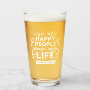 Verre Citation chrétienne inspirante de Proverbes 15:15