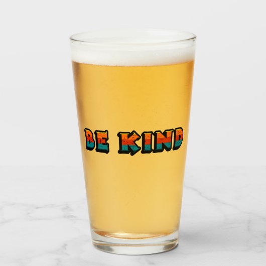 Verre Citation Colorée Affirmative Soyez Génial (Devant (rempli))