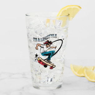 Verre Citation cool de plaisir de skateboard