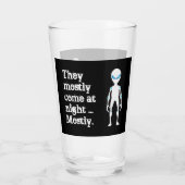 Verre Citation d'alien noir blanc mignon (Dos)