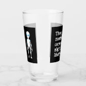 Verre Citation d'alien noir blanc mignon (Gauche)