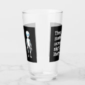 Verre Citation d'alien noir blanc mignon (Droite)