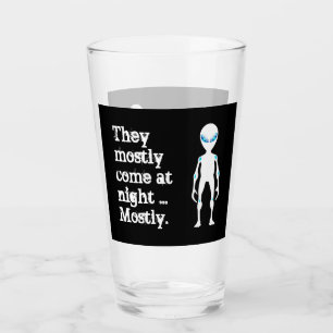 Verre Citation d'alien noir blanc mignon