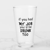 Verre Citation de bière amusante (Devant)