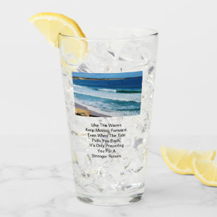 Verre Citation De Motivation De Plage : Comme Les Vagues