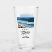 Verre Citation De Motivation De Plage : Comme Les Vagues (Devant)