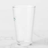 Verre Citation de nom d'écriture vert sauge positive (Gauche)