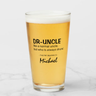 Verre Citation Dr-oncle drôle Cadeau d'oncle personnal