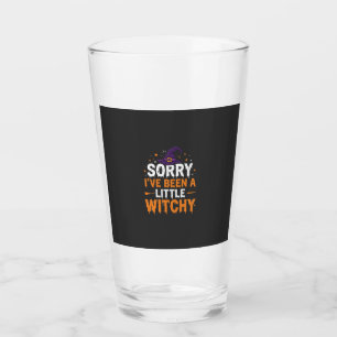 Verre Citation drôle de petite sorcière pour Halloween
