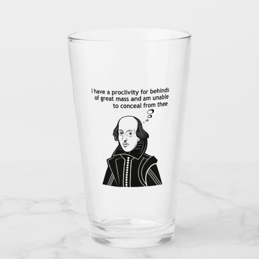 Verre Citation drôle de Shakespeare (Devant)