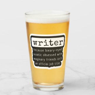 Verre Citation drôle d'écrivain pour les auteurs et autr