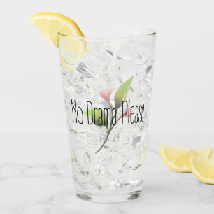 Verre Citation drôle Pas de drame svp Décor pour la mais