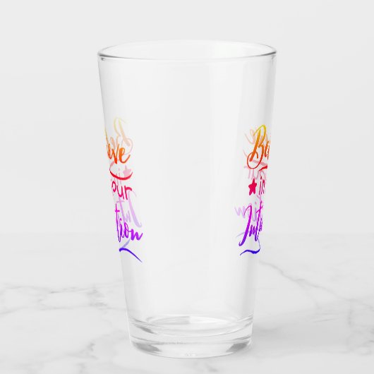 Verre Citation inspirante Croire en l'intuition spiritue (Droite)