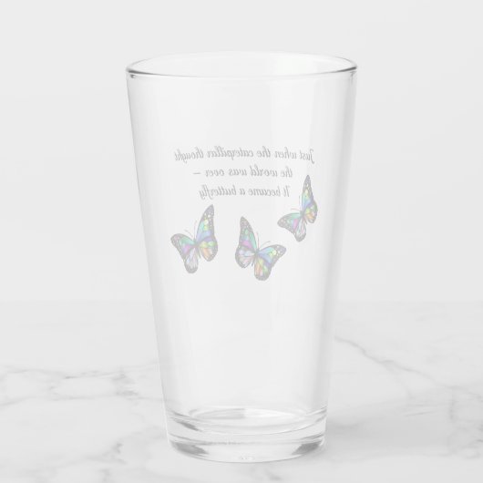Verre Citation Inspiration Papillon (Dos)