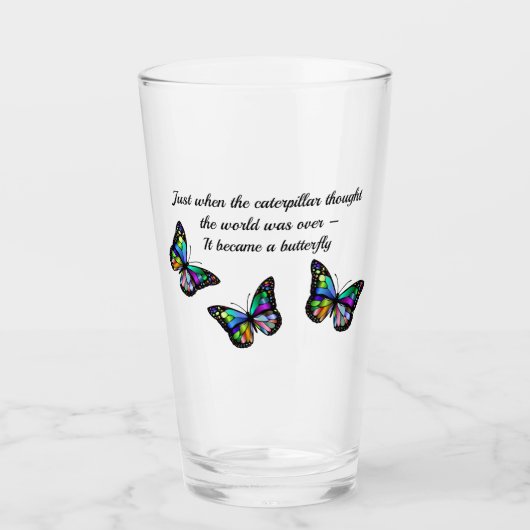 Verre Citation Inspiration Papillon (Devant)