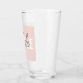 Verre Citation moderne Pastel Pink Inhale Exhale (Gauche)