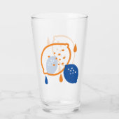 Verre Citron bleu et orange Motif Jouer sur le thème des (Dos)