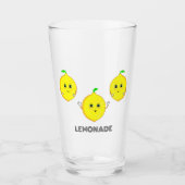 Verre Citrons mignons personnalisés (Devant)