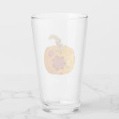 Verre Citrouille Automne Avec Fleurs (Dos)