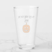 Verre Citrouille d'Halloween Je suis juste ici pour le B (Dos)