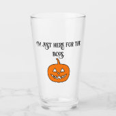Verre Citrouille d'Halloween Je suis juste ici pour le B (Devant)