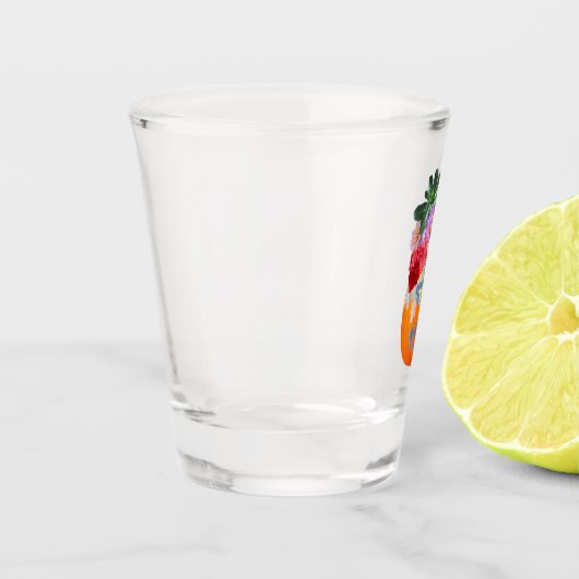 Verre Citrouille floral (Gauche)