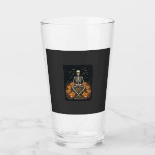 Verre Citrouille squelette Halloween Design Rétro Vintag