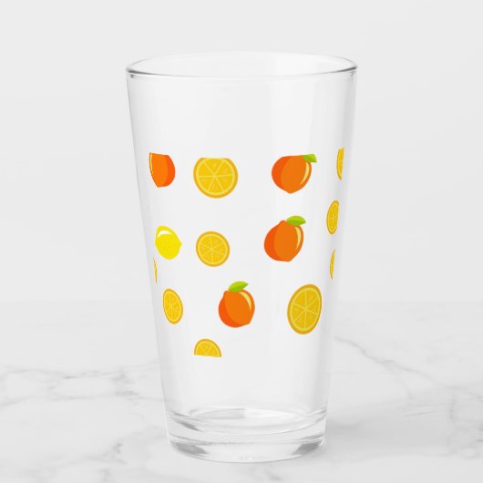 Verre Citrus joyeux : Citrons & Oranges (Devant)