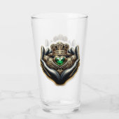 Verre Claddagh Pint Glass (Dos)