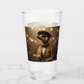Verre "Clair de lune du suricate : la sérénade d'un croo (Devant)