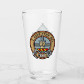 Verre Clan Bell Crest sur Tartan (Devant)