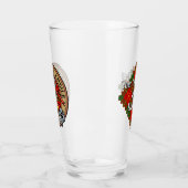 Verre Clan Cameron Crest sur Tartan (Gauche)